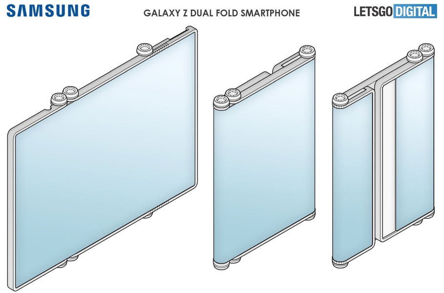 Galaxy Z Dual Fold, el nuevo plegable patentado por Samsung