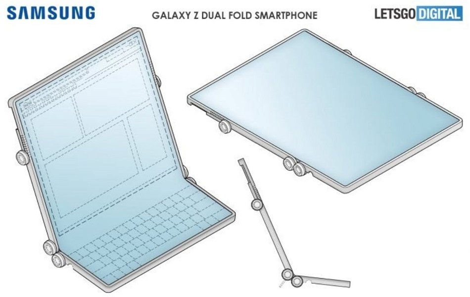 Galaxy Z Dual Fold, el nuevo plegable patentado por Samsung