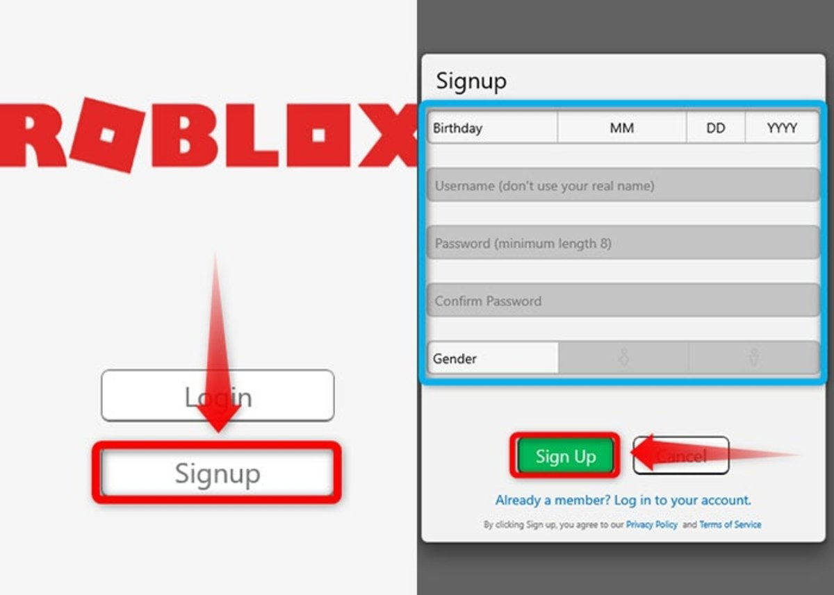 Crear dos cuentas en Roblox