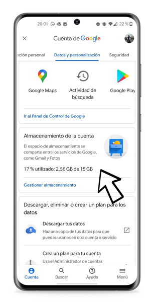 Cómo saber cuánto almacenamiento de Google Fotos te queda