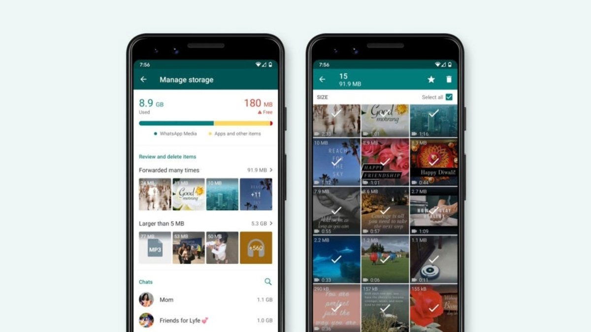 Nueva herramienta para liberar espacio en WhatsApp