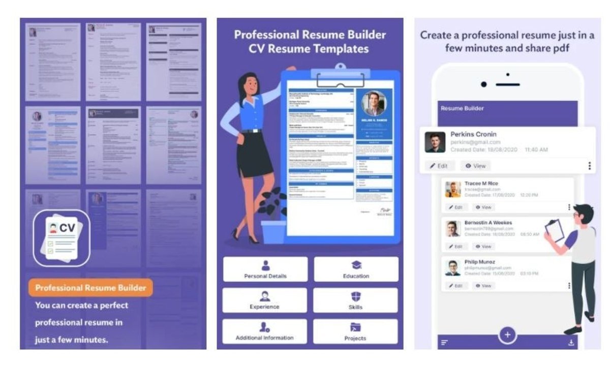 professional resumen builder app