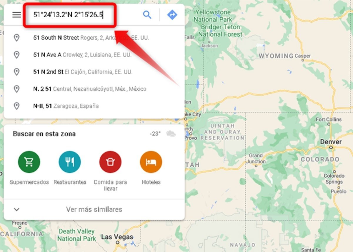 Como poner las coordenadas en Google Maps en ordenadores
