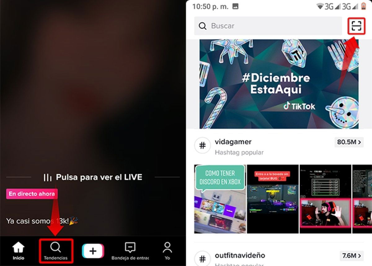 Encontrar a alguien en TikTok sin nombre a traves de su código QR