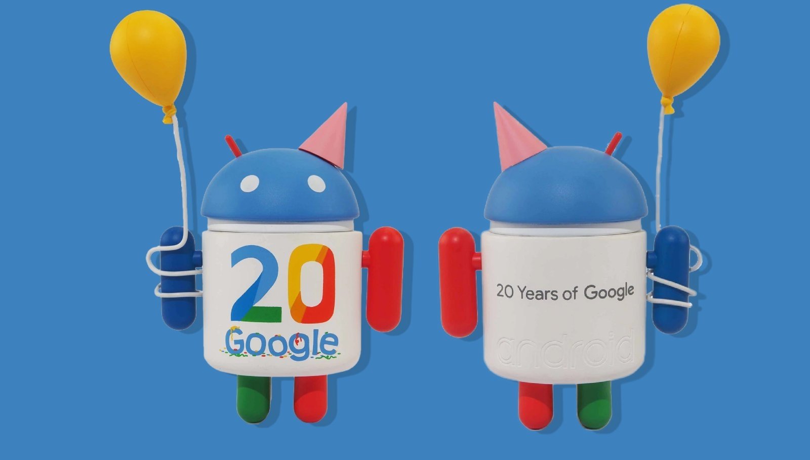 Figura Android del 20 aniversario de Google