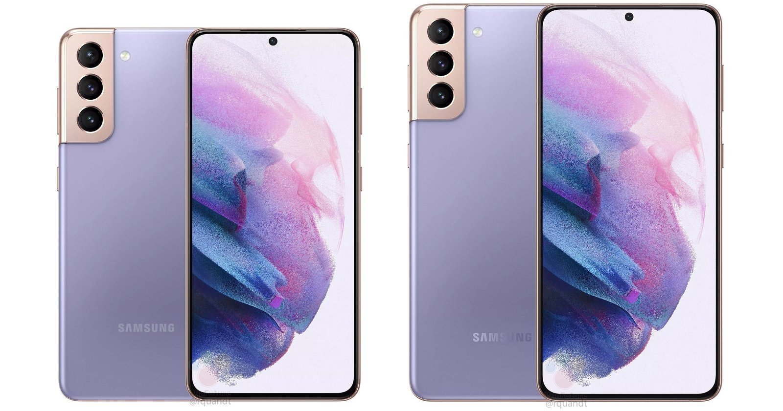 Samsung Galaxy S21 y S21 Plus violeta
