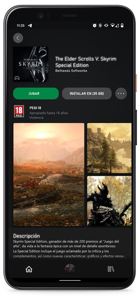 Cómo jugar a Skyrim (The Elder Scrolls V) en Android