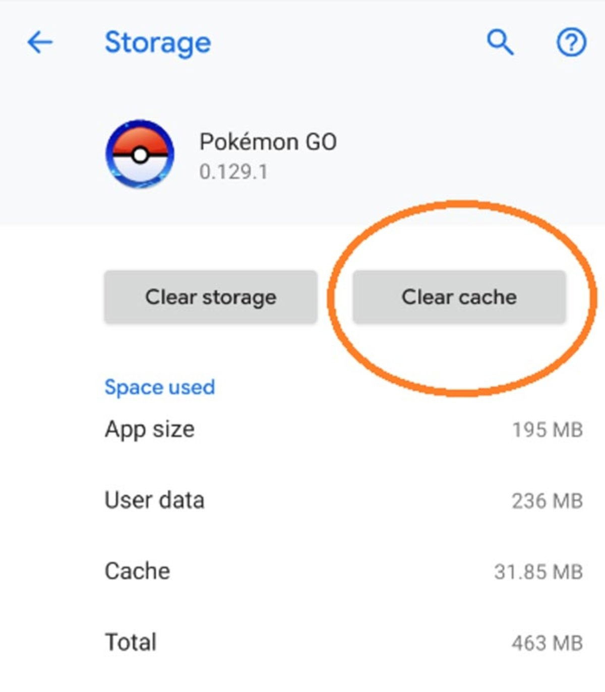 borrar cache pokemon go