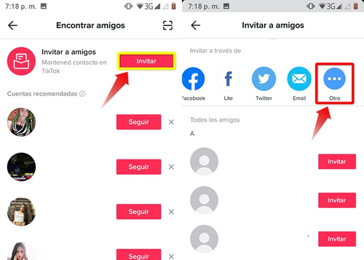 2-Como anadir contactos de la agenda a TikTok