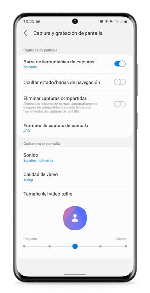 Cómo grabar la pantalla en el Samsung Galaxy S21