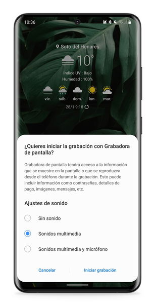 Cómo grabar la pantalla en el Samsung Galaxy S21