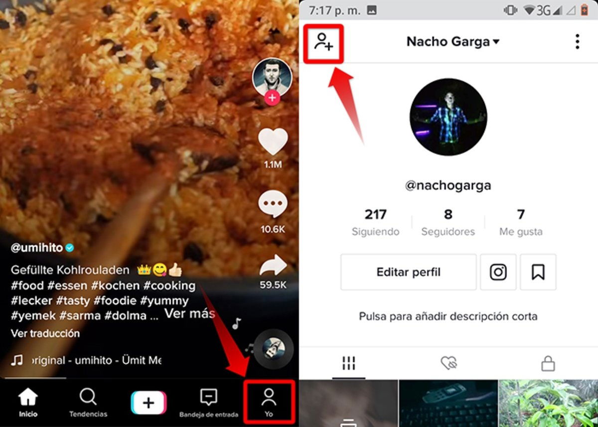 Como anadir contactos de la agenda a TikTok