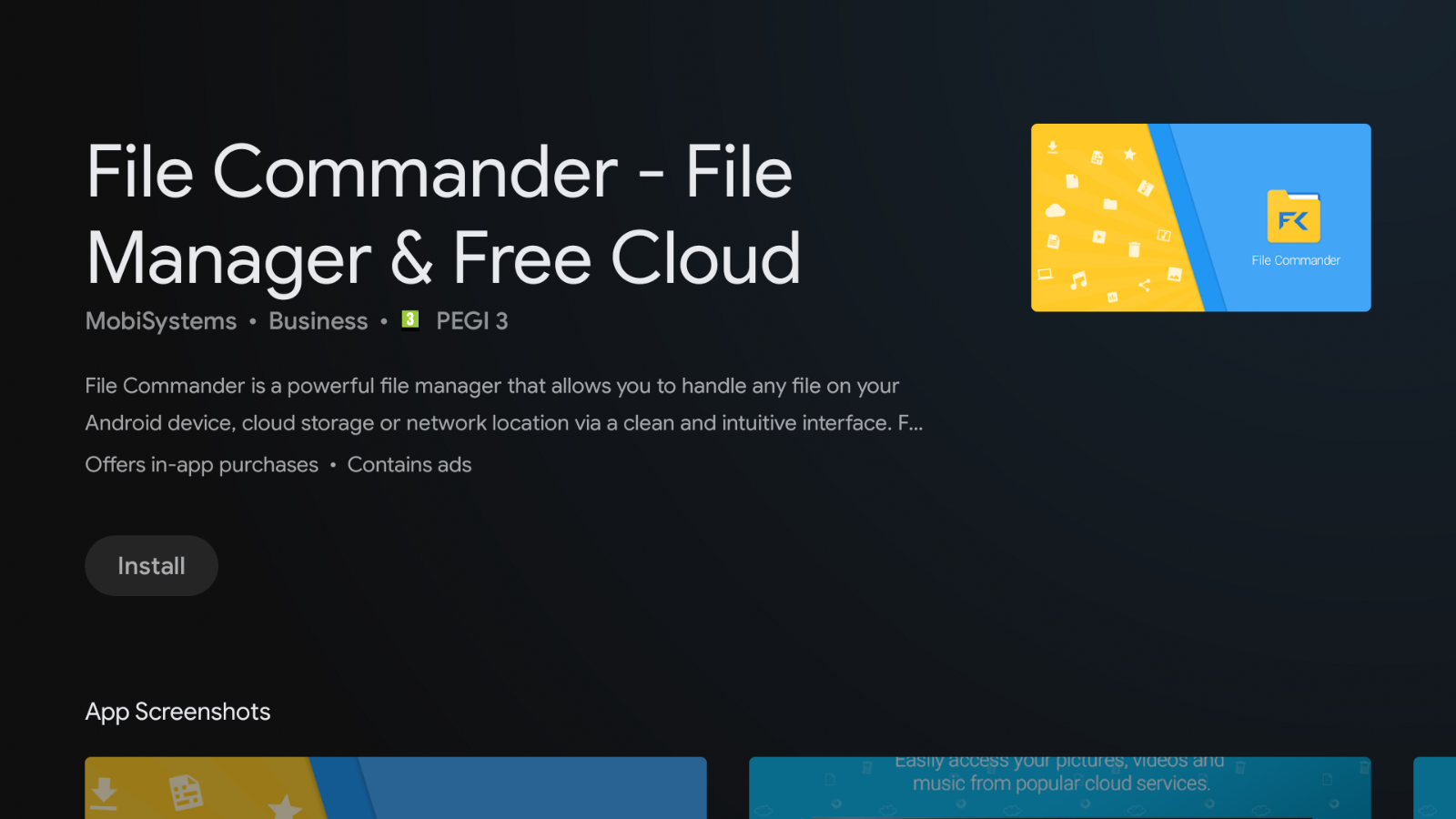 File Commander para Android TV
