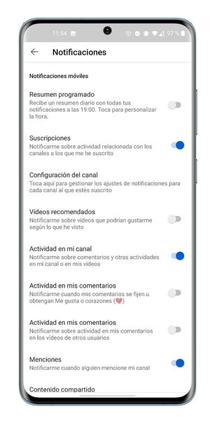 Cómo bloquear notificaciones de YouTube en Android