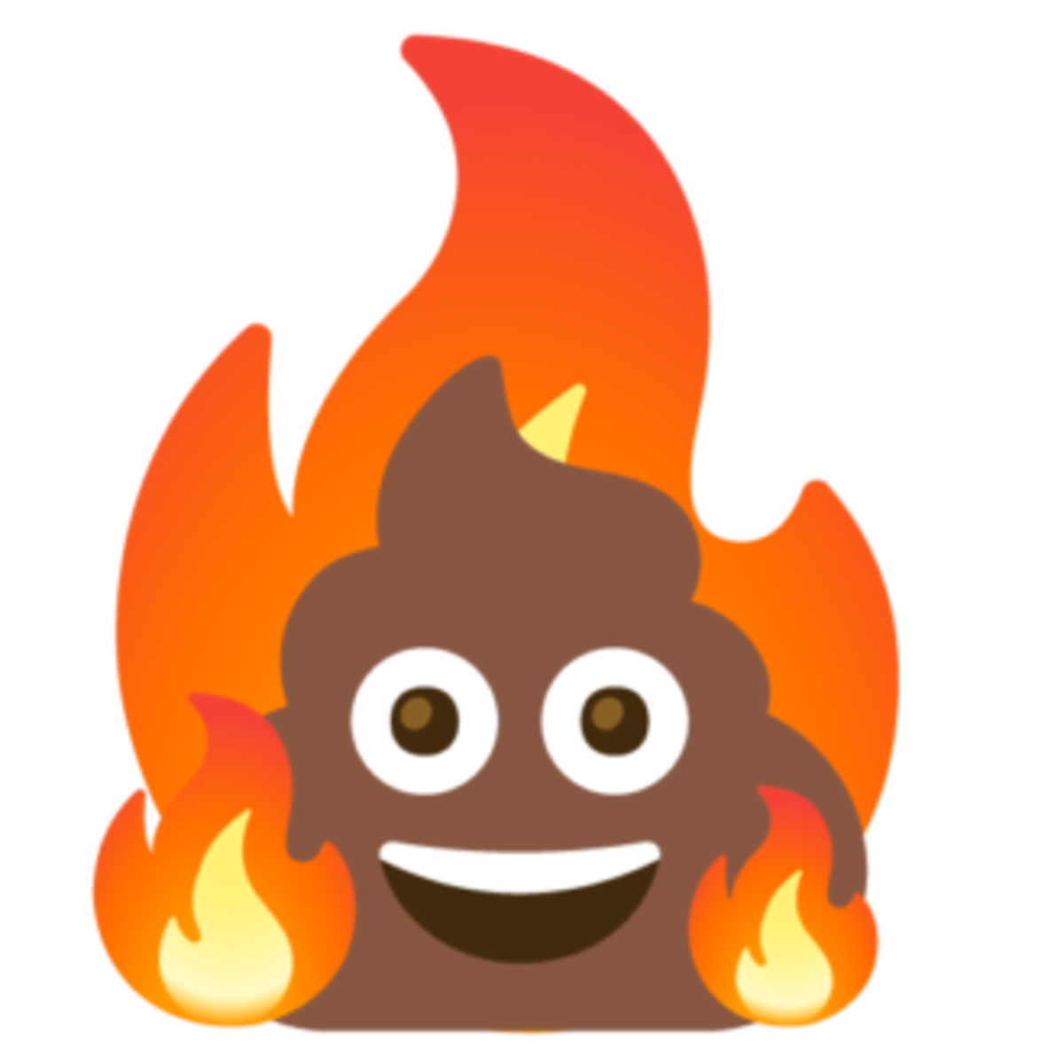 emoji de caca en llamas