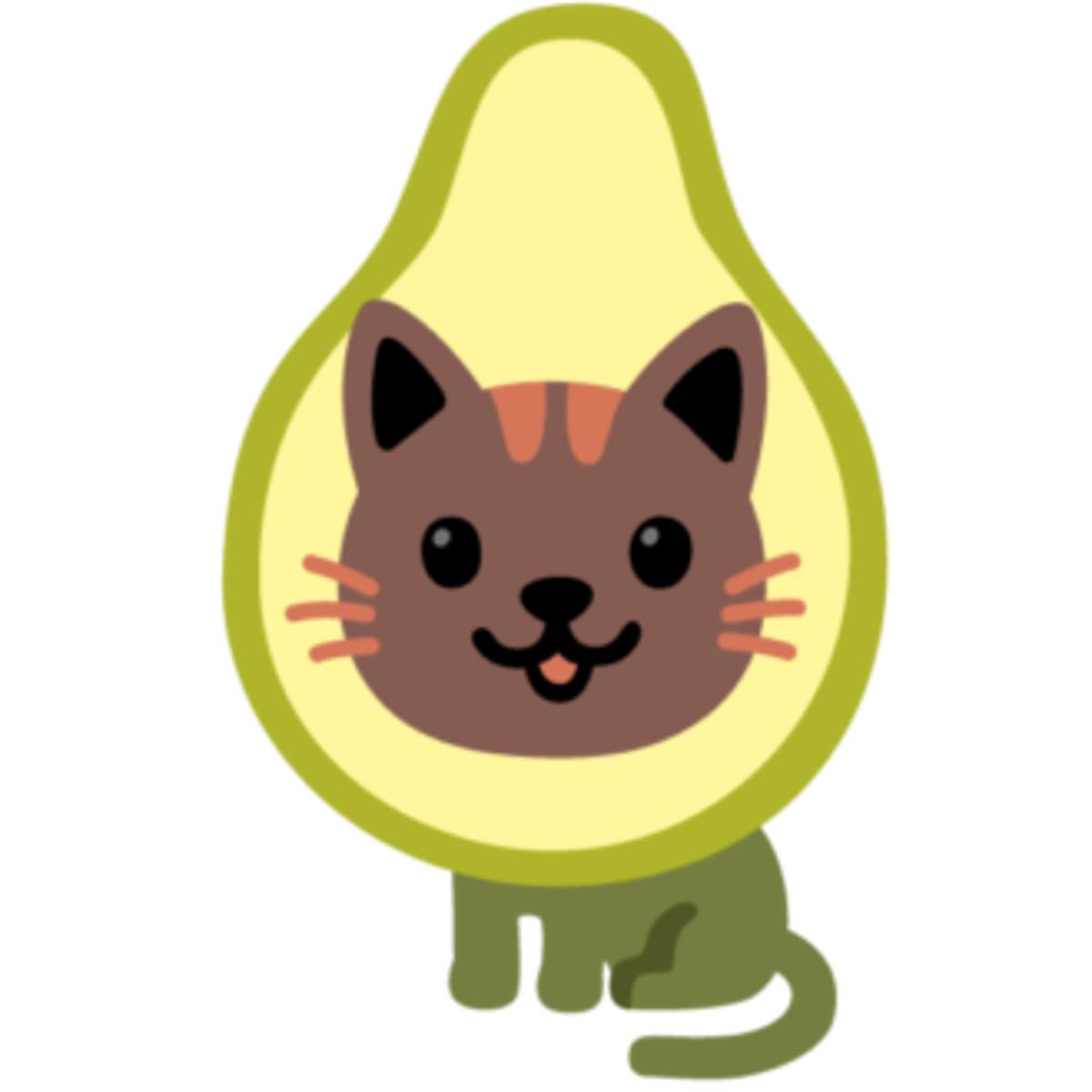 emoji de gato aguacate