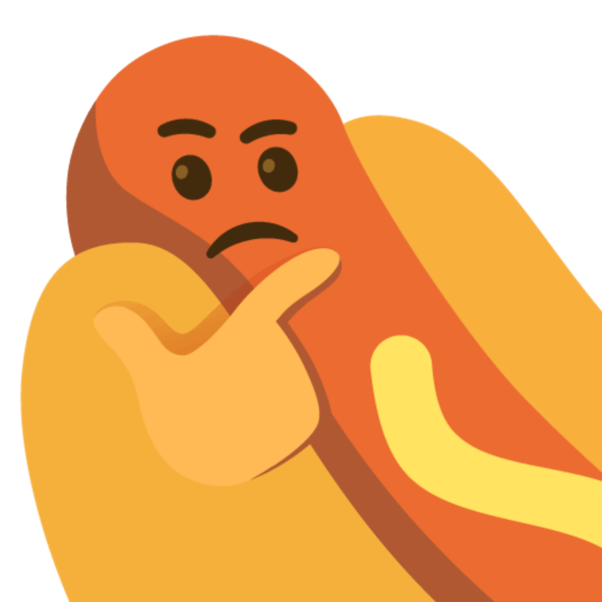 emoji hot dog confuso