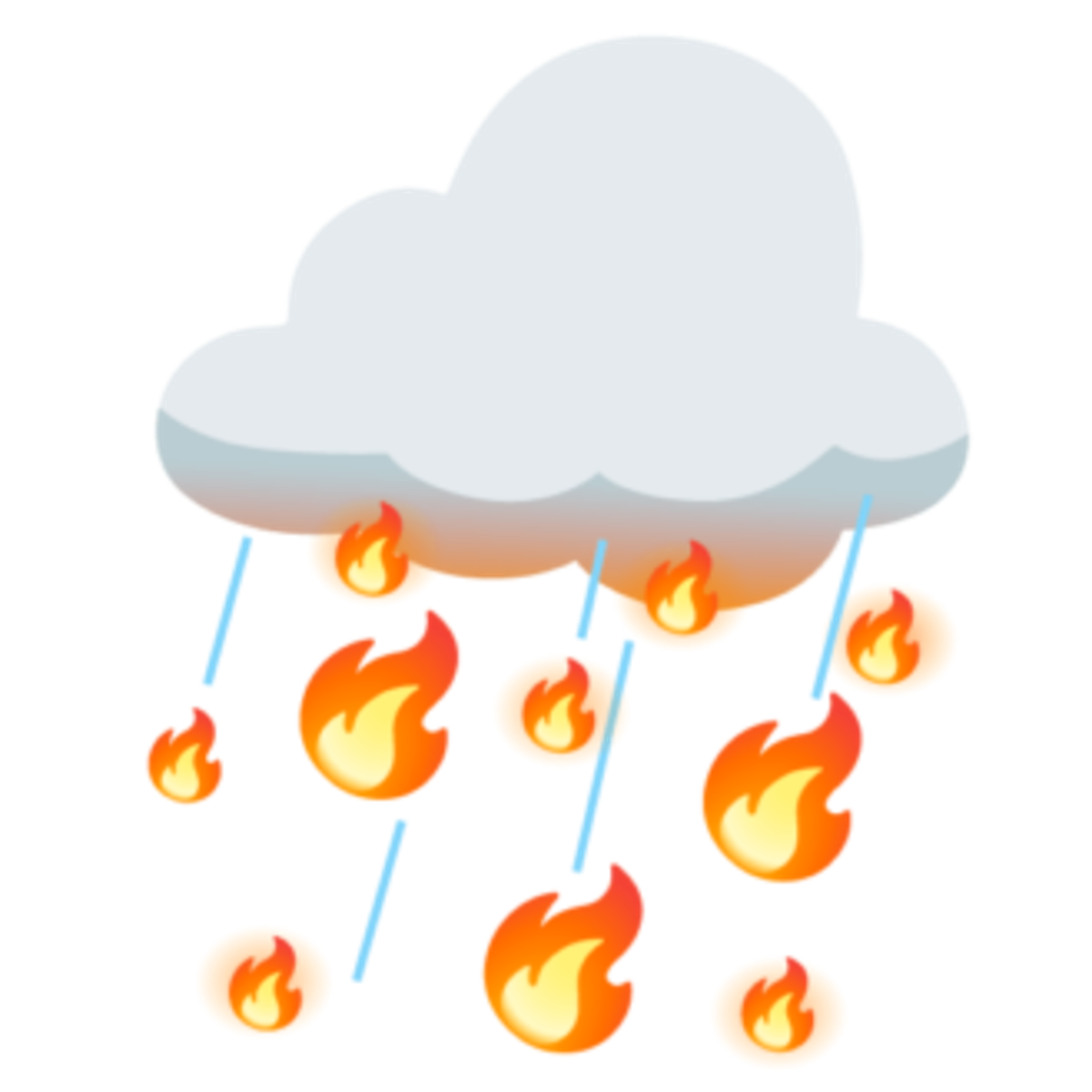 emoji lluvia fuego