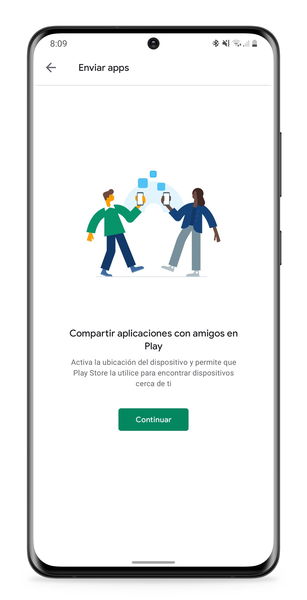 Cómo compartir apps con otros dispositivos Android cercanos usando Google Play