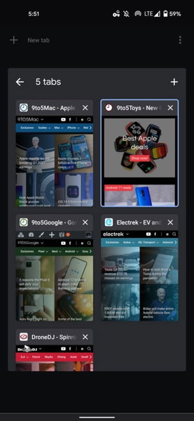 Chrome para Android cambia por completo la forma de mostrar las pestañas