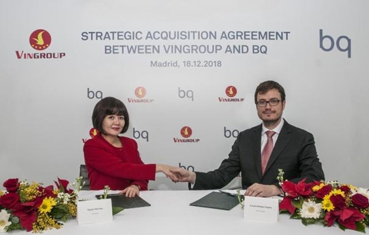 La firma del acuerdo entre BQ y Vingroup