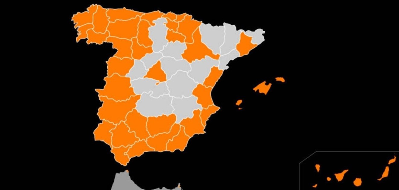 Este es el mapa de cobertura 5G de Orange en España