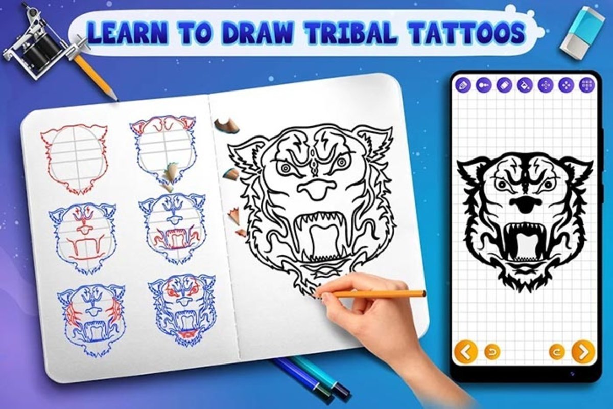 learn to draw tribal tattoos