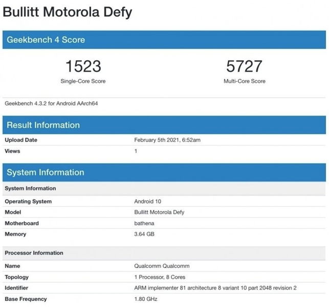 Moto G10, benchmarks