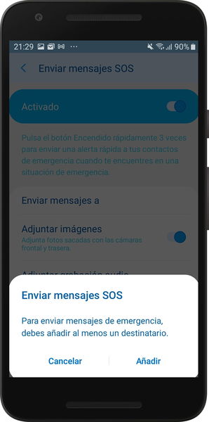 Cómo configurar el botón de encendido de tu móvil como botón de emergencias