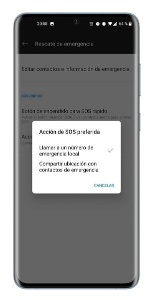 Cómo configurar el botón de encendido de tu móvil como botón de emergencias