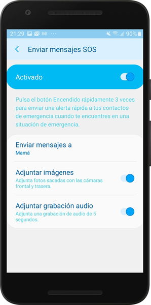 Cómo configurar el botón de encendido de tu móvil como botón de emergencias