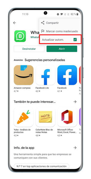 Cómo se actualiza WhatsApp en Android a la última versión disponible