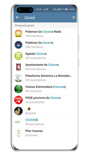 Cómo encontrar grupos de Telegram de tu localidad