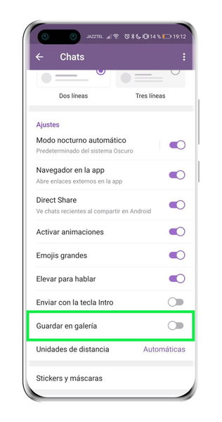 Cómo hacer que las imágenes de Telegram no se guarden en la galería