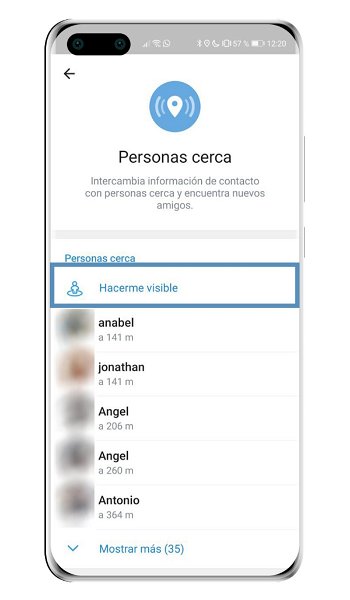 Cómo encontrar personas cerca de ti que también usan Telegram