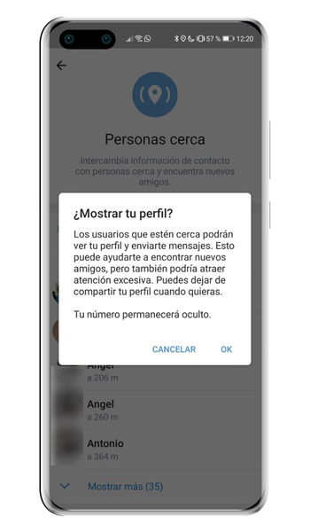 Cómo encontrar personas cerca de ti que también usan Telegram