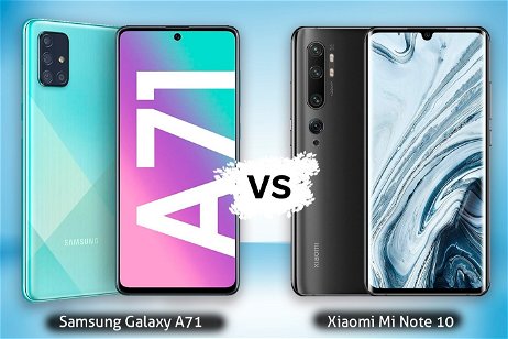 Samsung Galaxy A71 vs Xiaomi Mi Note 10, comparativa: ¿cuál me compro?