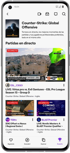 Cómo encontrar eventos eSports en directo en Twitch