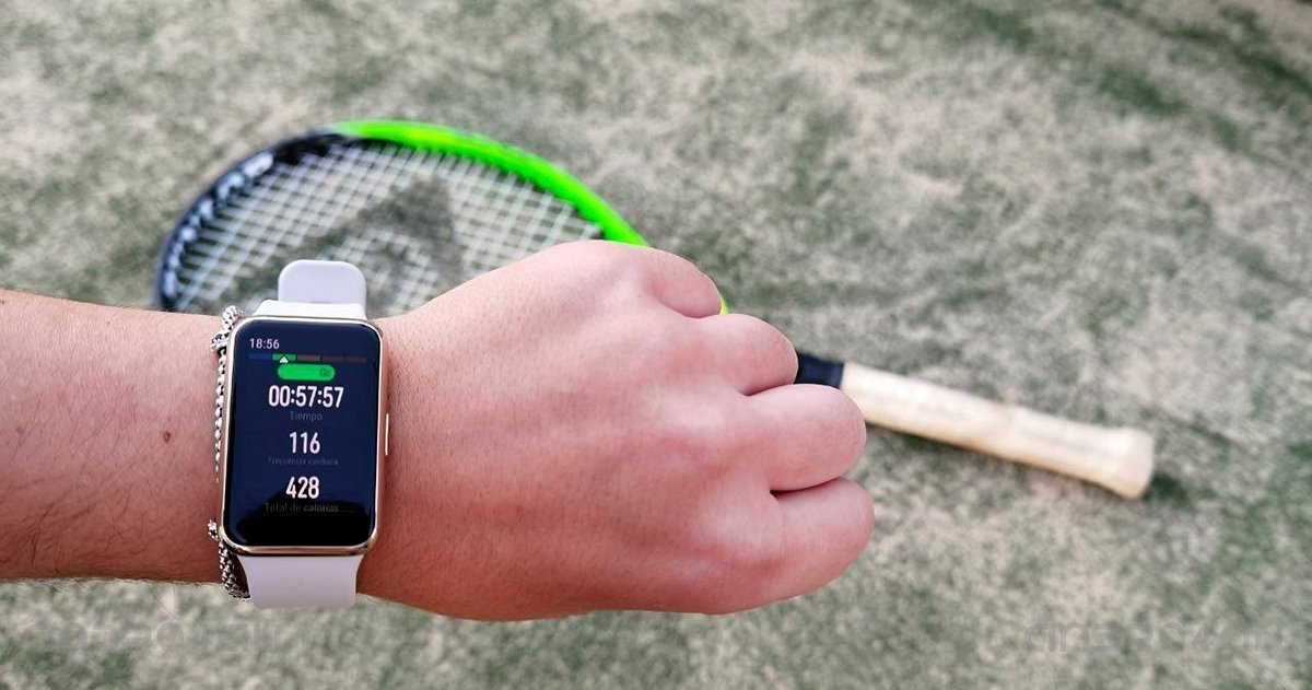 Actividad de tenis en Huawei Watch Fit Elegant Edition