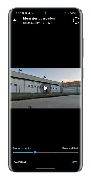 Cómo comprimir un vídeo en Android para que ocupe menos espacio en tu móvil