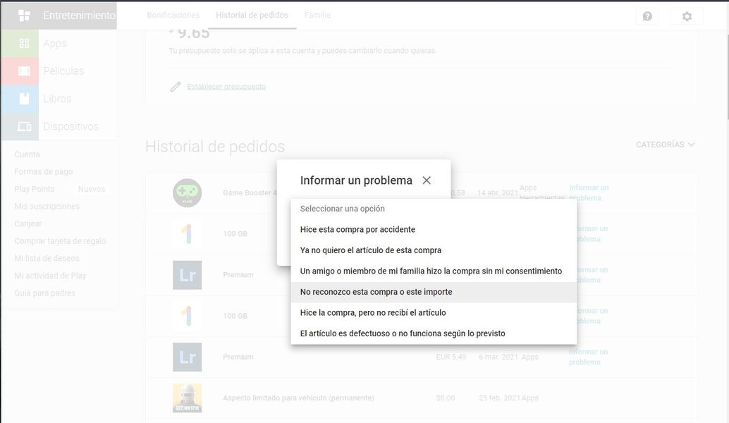 Cómo pedir un reembolso en Google Play devolviendo juegos y aplicaciones