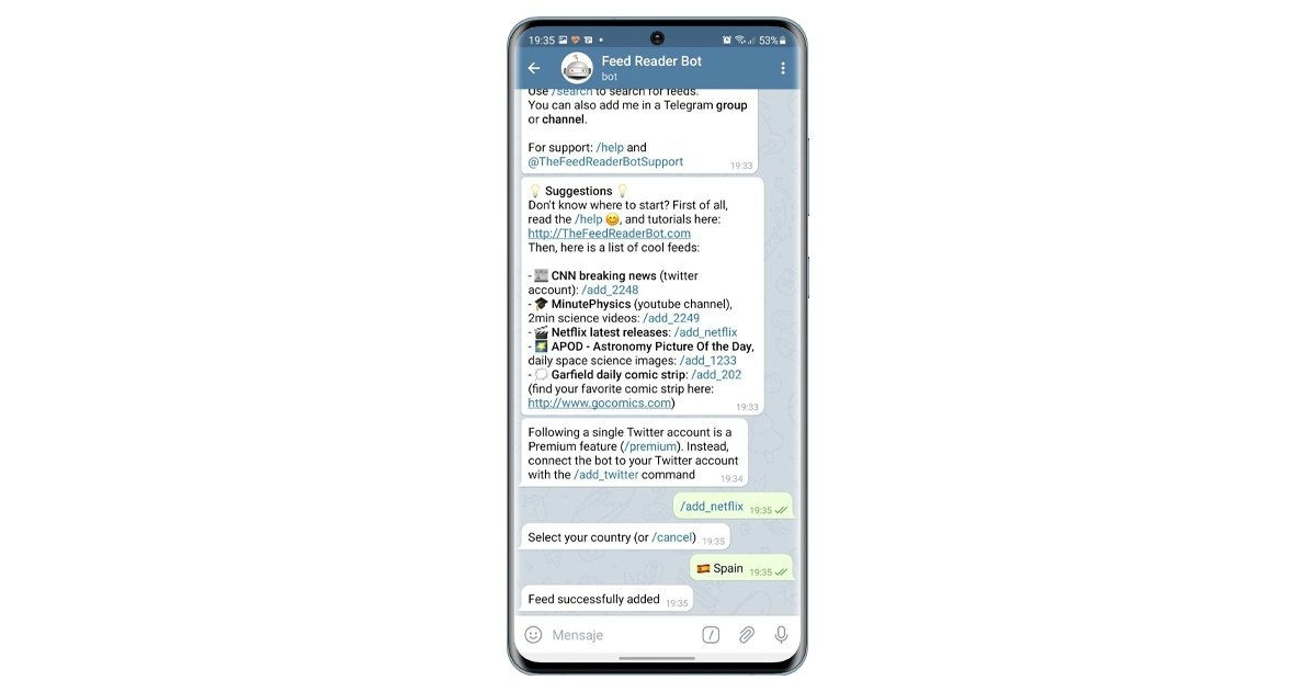 Feed Reader Bot Telegram