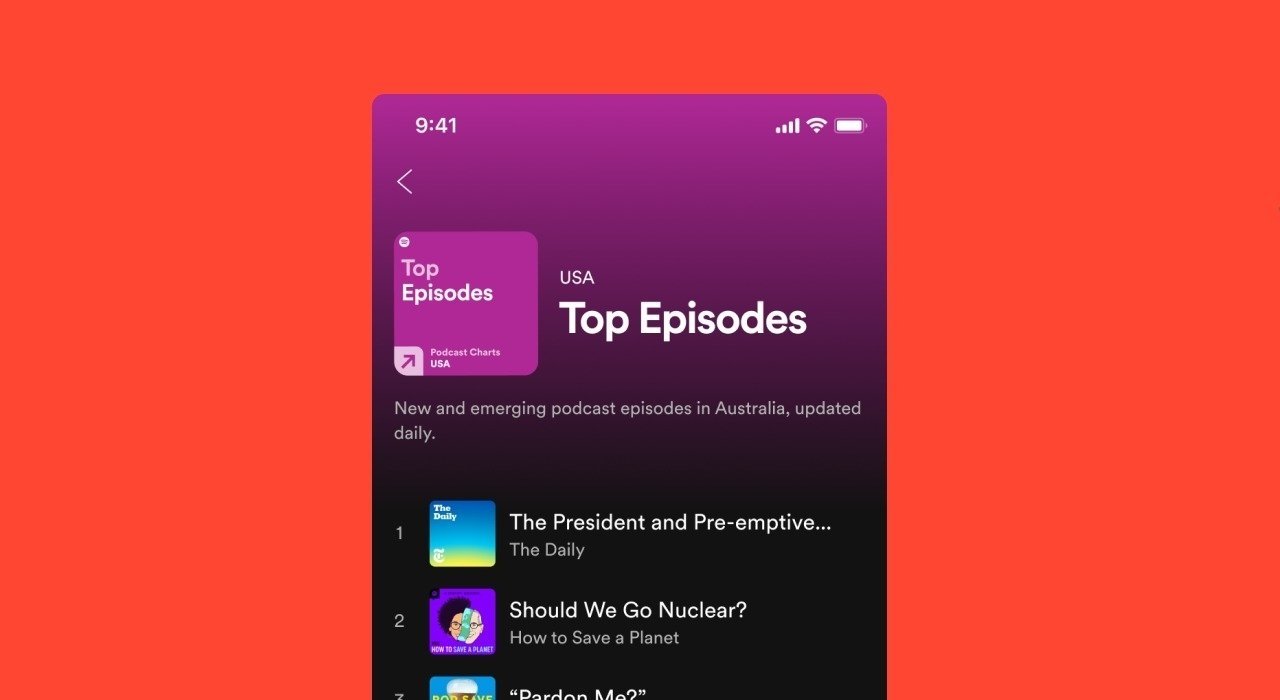 Mejores episodios de podcasts en Spotify