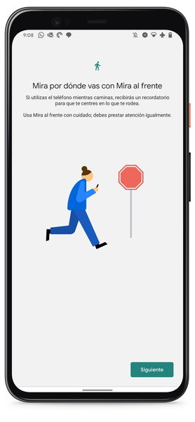 Cómo activar "Mira al frente" en tu móvil Android para caminar más seguro