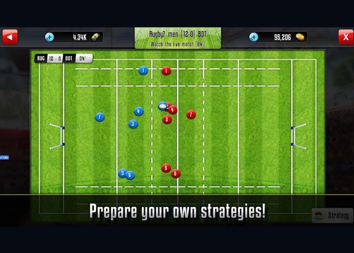 Rugby Sevens Manager es uno de los juegos disponibles para descargar en android