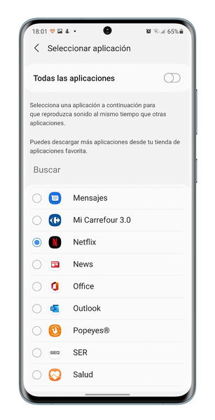 Cómo reproducir sonido de dos apps a la vez en tu móvil Samsung