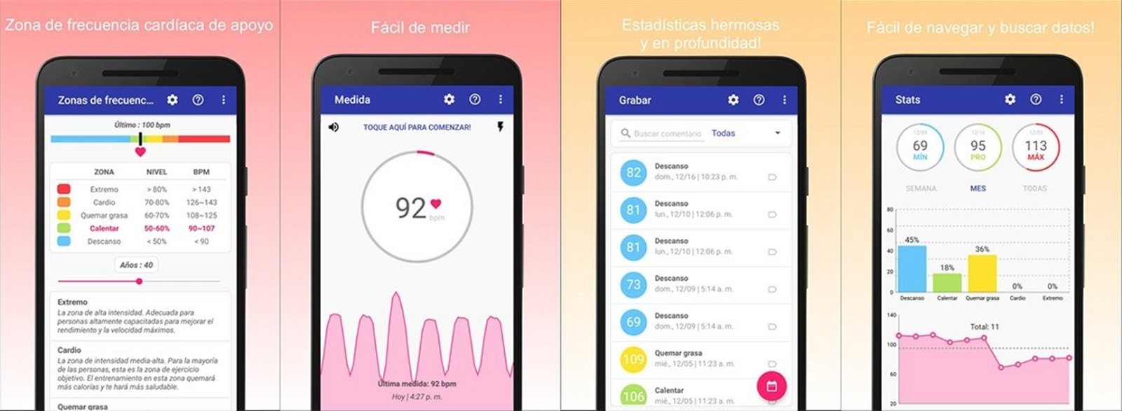 app Monitor de frecuencia cardiaca
