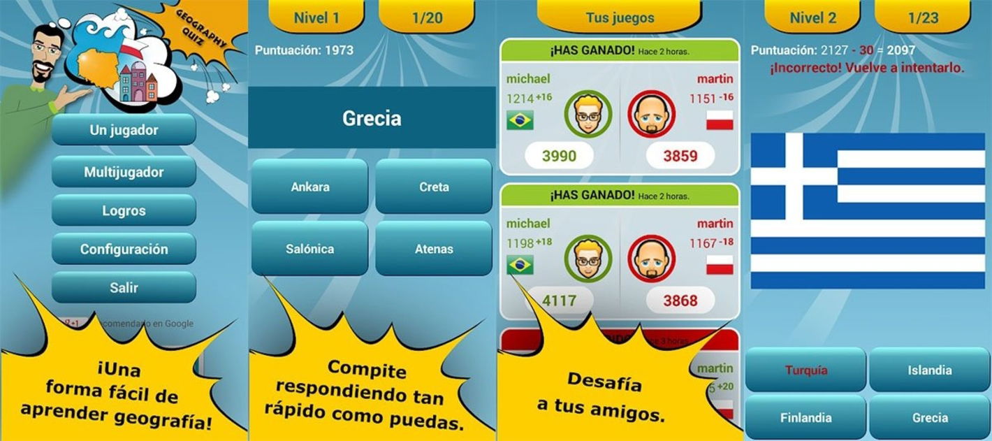 app quiz de geografia