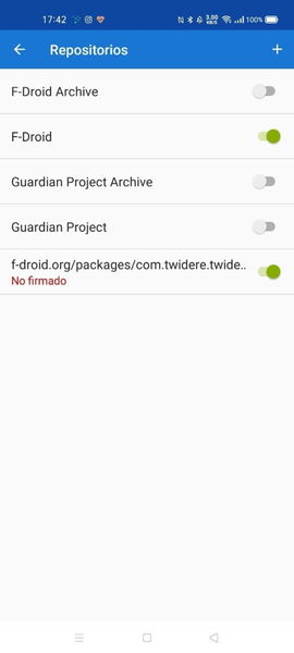 Así podemos gestionar los repositorios en F-Droid