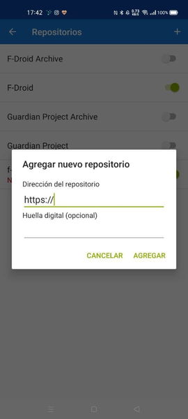 Así podemos gestionar los repositorios en F-Droid